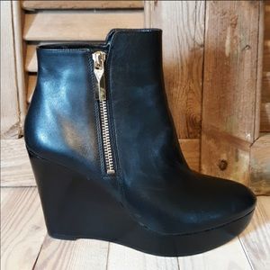 MICHAEL Michael Kors Leather Wedge Bootie